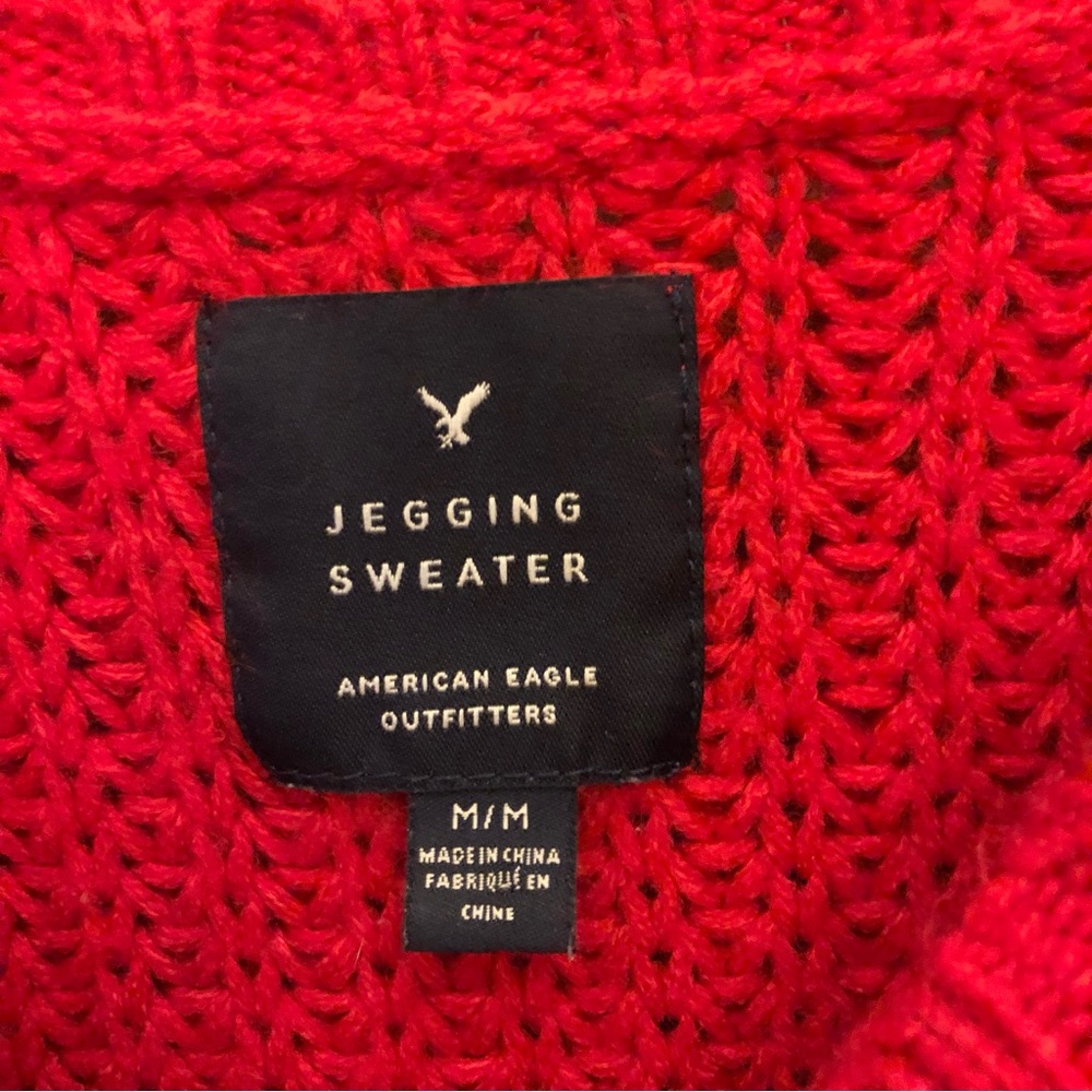 American‎ Eagle Jegging Sweater Red Medium - Picture 3 of 5